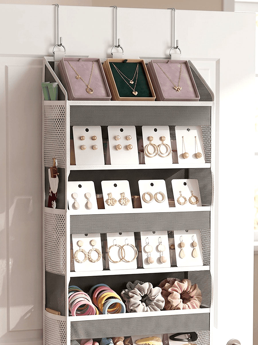 5-Tier Over Door Hanging Storage Organizer | Space Saving Closet Hanging Bag