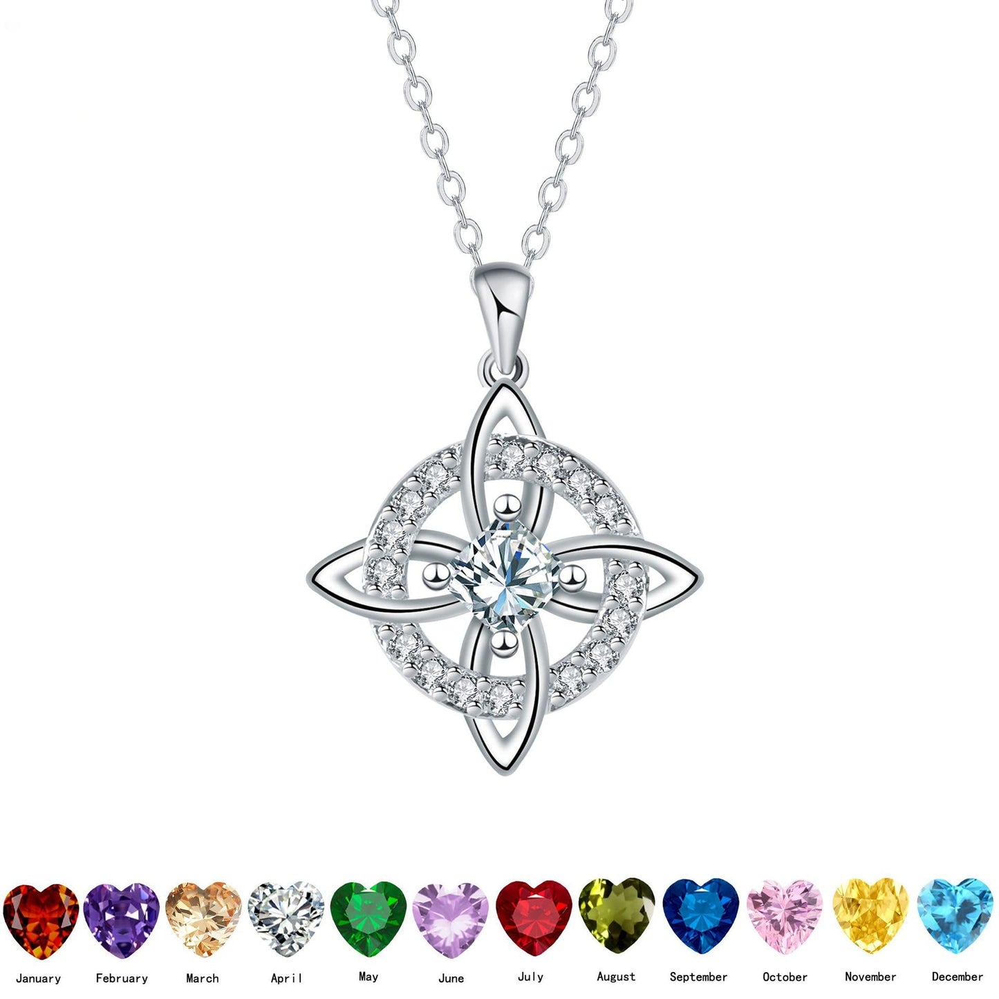 Mystical Birthstone Witches Knot Necklace – Natural Crystal🔮💞Protect Your Loved Ones