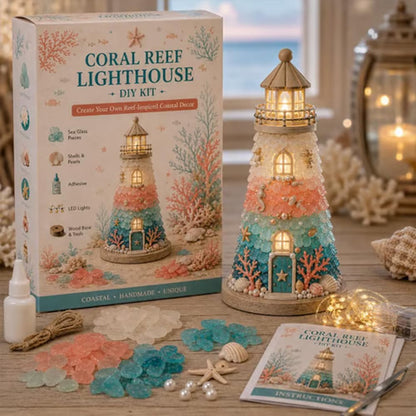 Lighted Christmas Character Sea Glass-Style Lighthouse Kit Collection