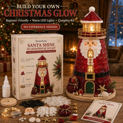 Lighted Christmas Character Sea Glass-Style Lighthouse Kit Collection