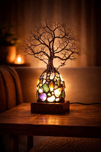 ✨ 2D Crystal Tree Lamp (Flat Design)