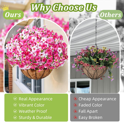 🔥Last Day Each Only $2.99🔥UV Resistant Artificial Petunias Flowers