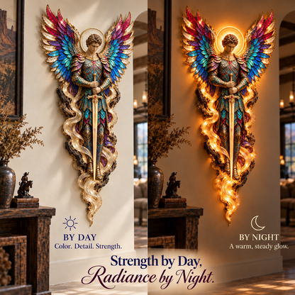✝️ Heavenly Radiance  Lighted Angel Wall Sculpture ✨