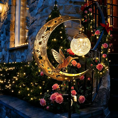 🌙 Moonlit Hummingbird Solar Garden Light🐦