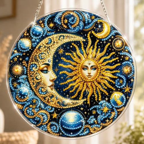 ✝️💐 Cross, Flowers & Dove Diamond Art Hanging Ornament Kit – A Relaxing DIY Craft Filled with Faith & Peace ✨🙏
