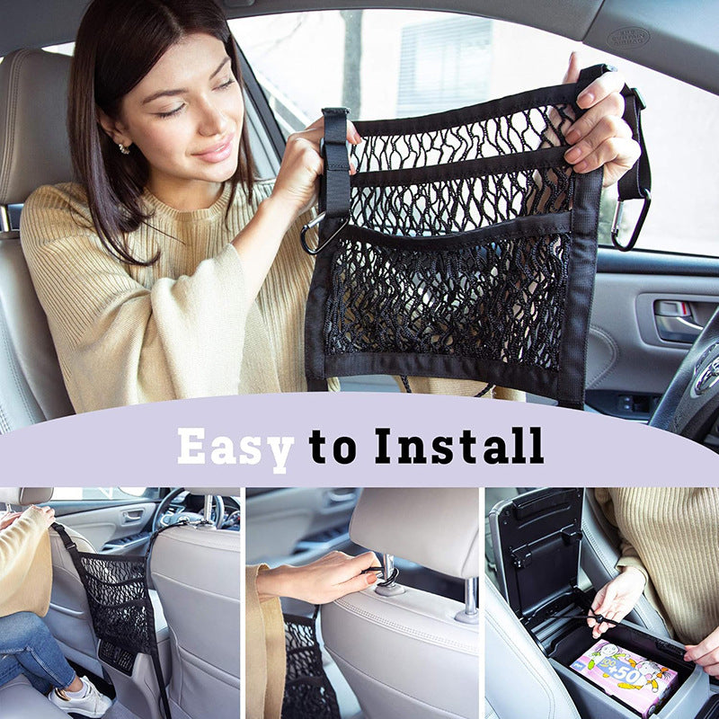 🚗 Car seat storage net for more storage space