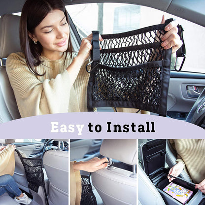 🚗 Car seat storage net for more storage space
