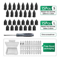 Box Pack: 25 Large + 25 Small Fasteners with Screwdriver