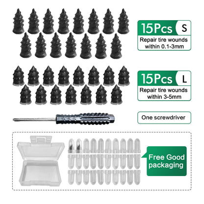 🔥 Last Day 50% OFF 🔥 60PCS Self-Sealing Tire Repair Rubber Nails Kit with 2 Sizes