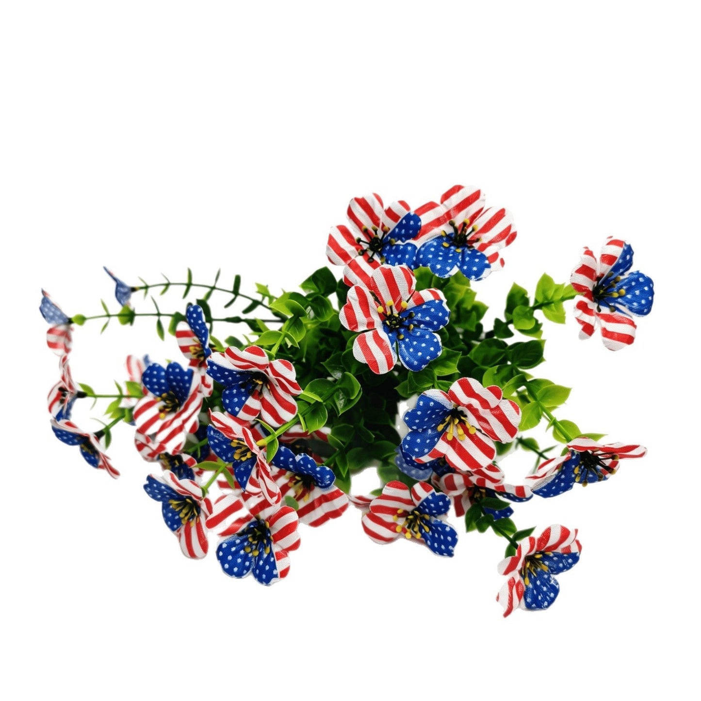 🔥 Patriotic Red White Blue Artificial Flowers💐