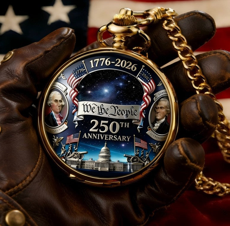 Declaration of Independence 250th Anniversary Commemorative Pocket Watch