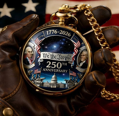 Declaration of Independence 250th Anniversary Commemorative Pocket Watch