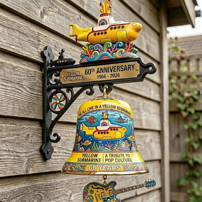 Yellow Submarine 60th Anniversary Decorative Doorbell | The Beatles Pop Culture Wall Bell Ornament