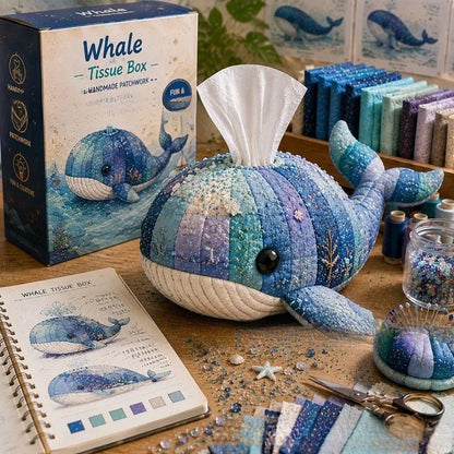 🧵 Quilted sea Animal Tissue Box DIY Kit💖