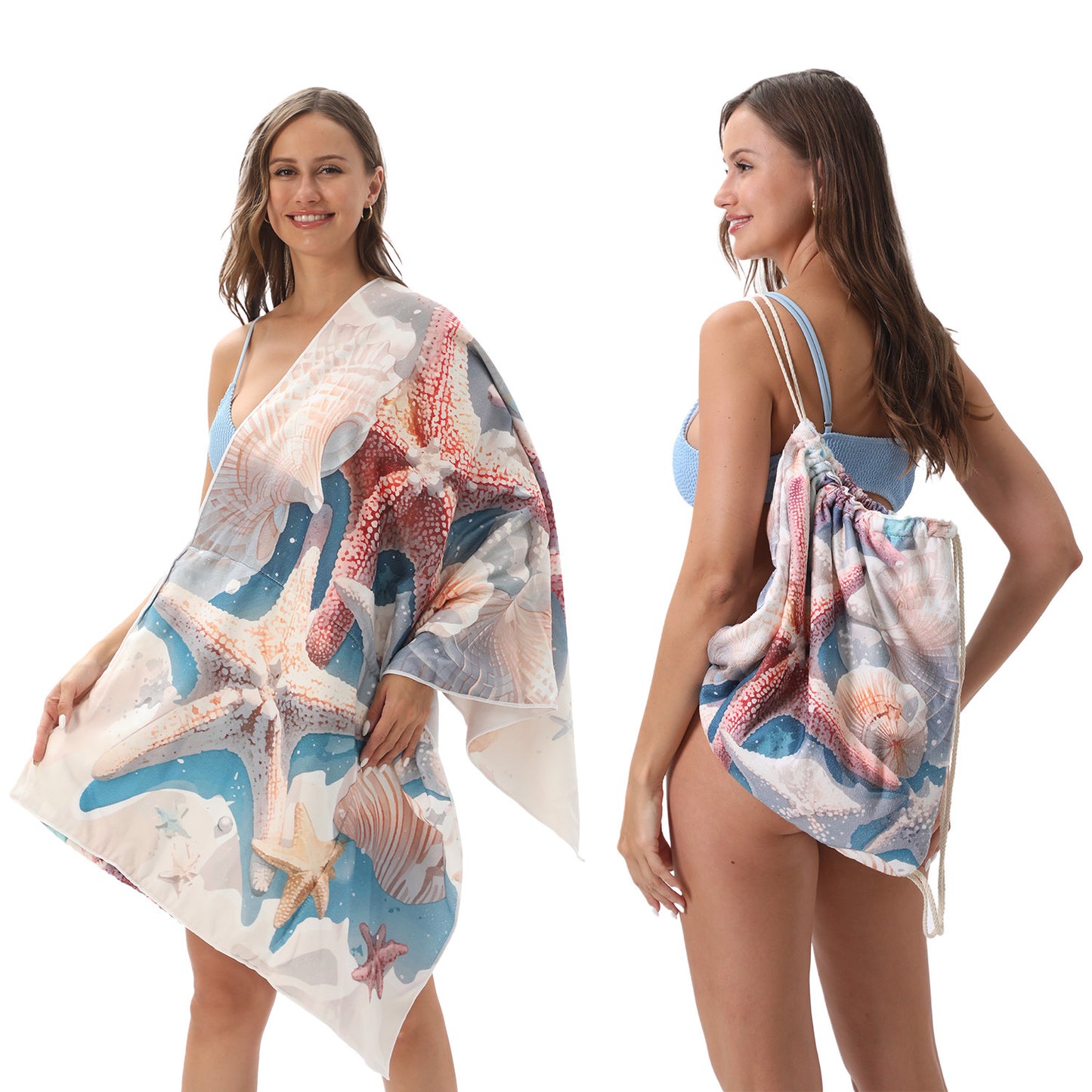 🔥Hot Sale 51% OFF🔥🏖️ 2-in-1 Organic Cotton Towel Bag