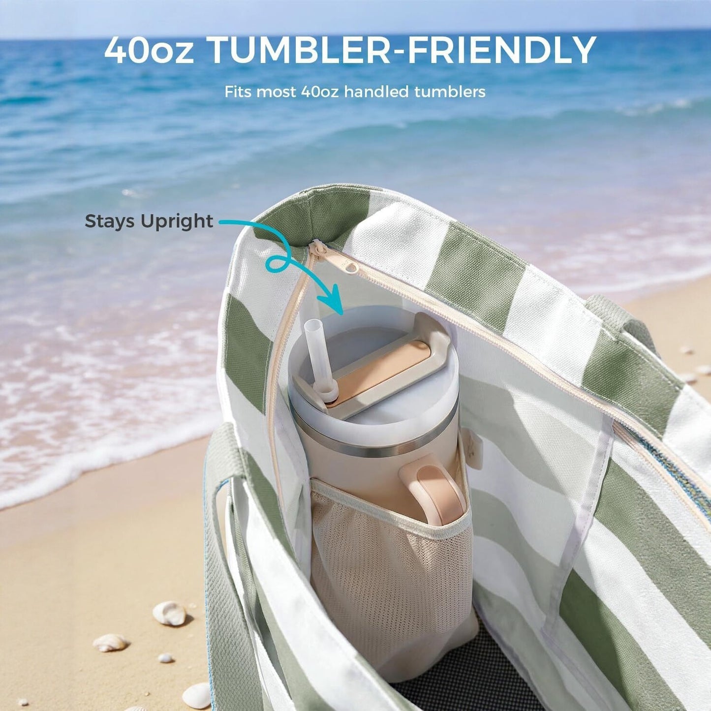 🏖️ Family Beach Tote | Shake Sand Away In Seconds, Organize All Your Beach Essentials
