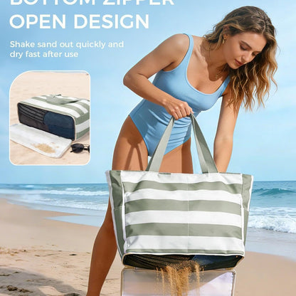🏖️ Family Beach Tote | Shake Sand Away In Seconds, Organize All Your Beach Essentials
