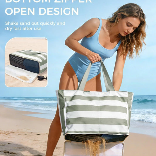 🏖️ Family Beach Tote | Shake Sand Away In Seconds, Organize All Your Beach Essentials
