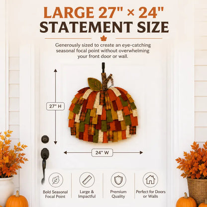 Handmade Patchwork Pumpkin Door Hanger| Warm Rustic Fall & Thanksgiving Decor 🍂