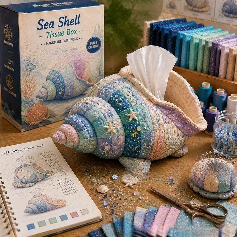 🔥 Crafty Ocean Critters DIY Tissue Box Kit – Stitch Cute Sea Friends & Create Cozy Handmade Moments 🌊✨