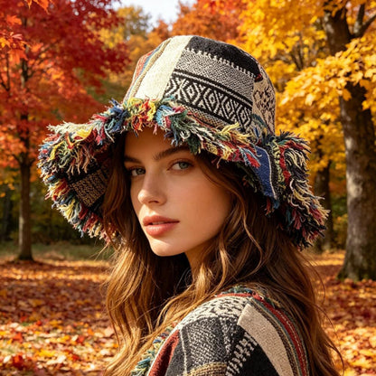 🔥Last Day 49% OFF - 🎩🍄Frayed Patchwork Bucket Hat(✨Shapeable Brim One-of-a-Kind Style)