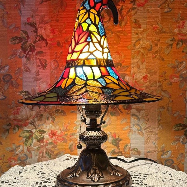 🔥Exclusive Limited Item 👍🔥49%OFF♠️Witch Hat Night Light & Stained Glass Witch Hat Lamp🎁
