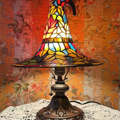 🔥Exclusive Limited Item 👍🔥49%OFF♠️Witch Hat Night Light & Stained Glass Witch Hat Lamp🎁