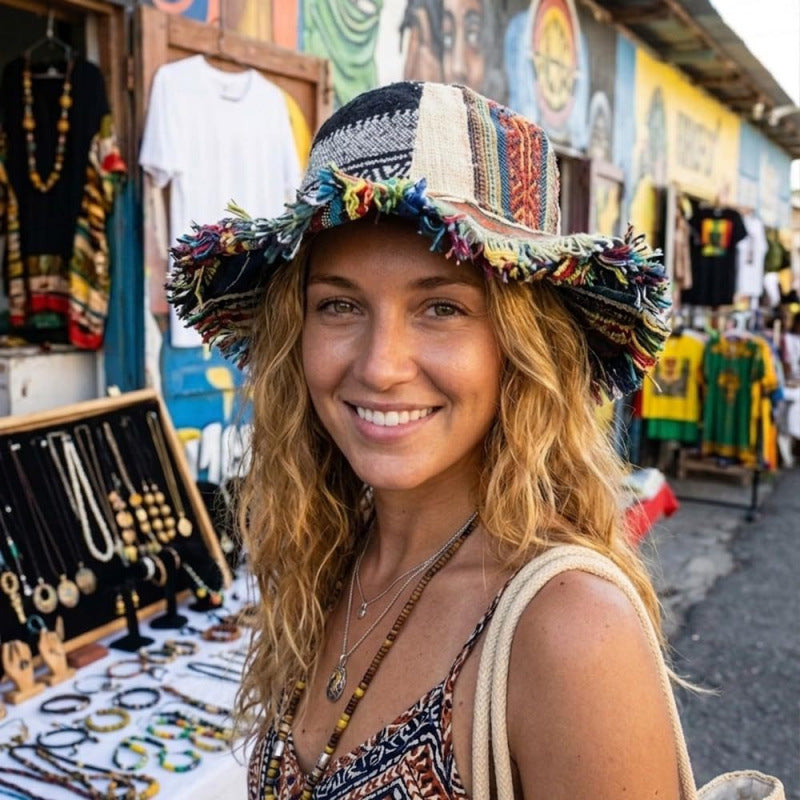 🔥Last Day 49% OFF - 🎩🍄Frayed Patchwork Bucket Hat(✨Shapeable Brim One-of-a-Kind Style)