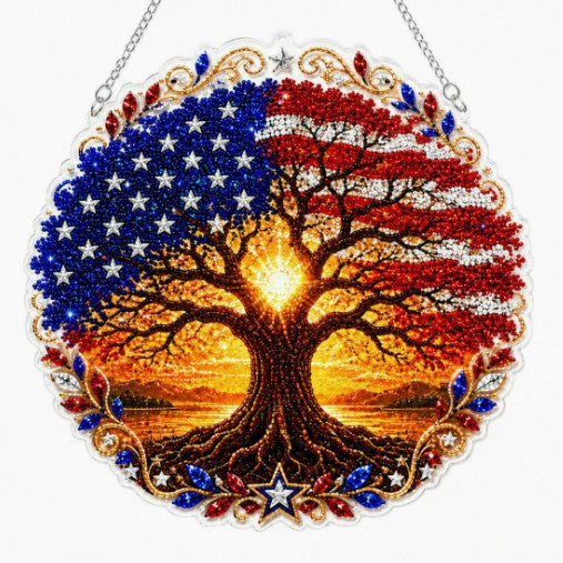 ✝️💐 Cross, Flowers & Dove Diamond Art Hanging Ornament Kit – A Relaxing DIY Craft Filled with Faith & Peace ✨🙏