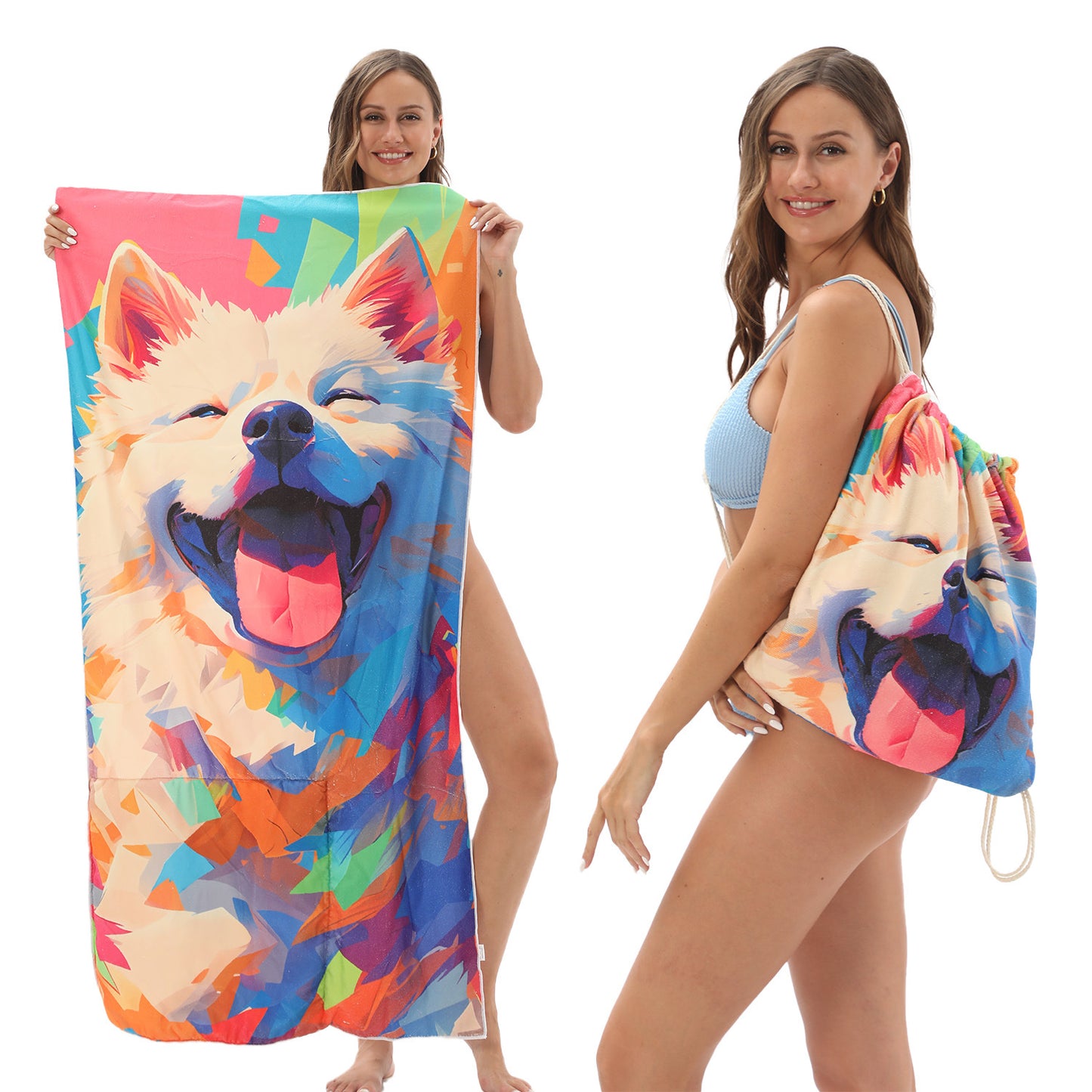 🔥Hot Sale 51% OFF🔥🏖️ 2-in-1 Organic Cotton Towel Bag