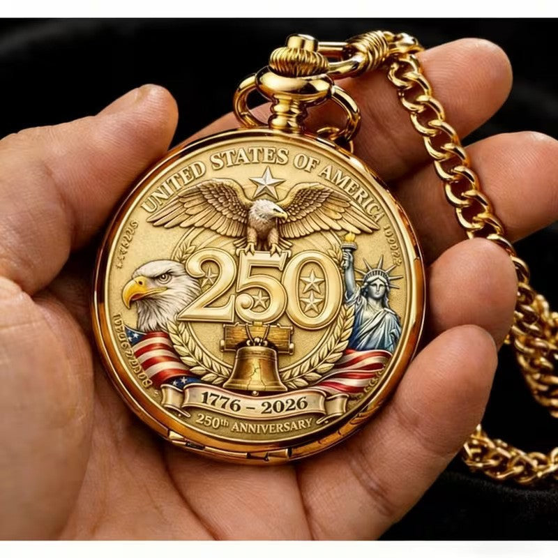 Declaration of Independence 250th Anniversary Commemorative Pocket Watch