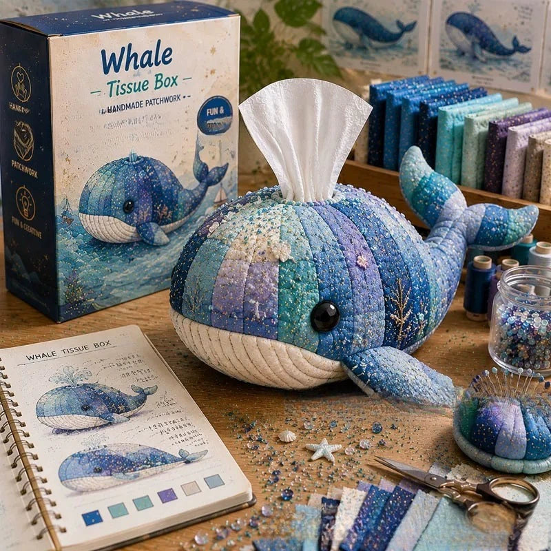 🔥 Crafty Ocean Critters DIY Tissue Box Kit – Stitch Cute Sea Friends & Create Cozy Handmade Moments 🌊✨