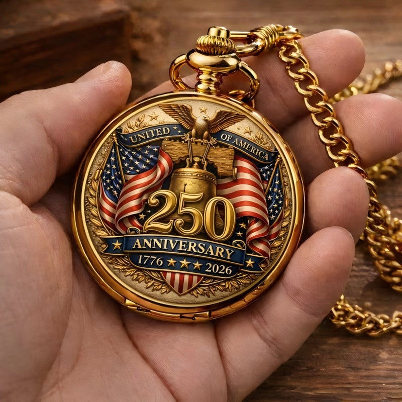 Declaration of Independence 250th Anniversary Commemorative Pocket Watch