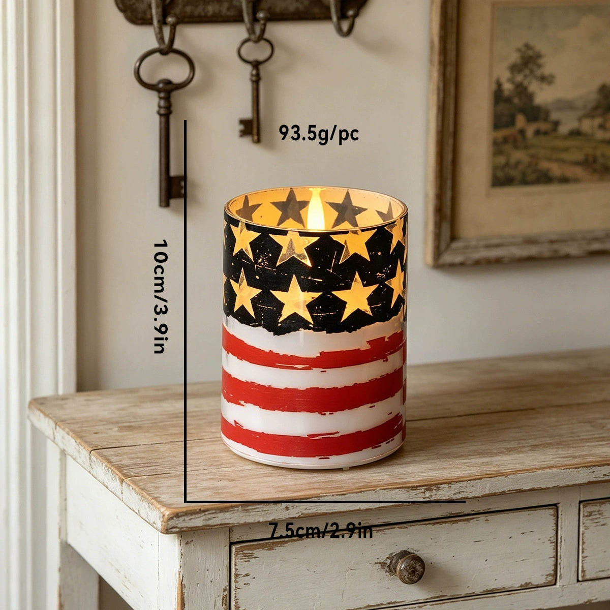 🔥 2026 Hot Sale - 🇺🇸 3-Piece Patriotic Flameless Candle Set – Perfect 4th of July & Summer Home Decor 🕯️🇺🇸