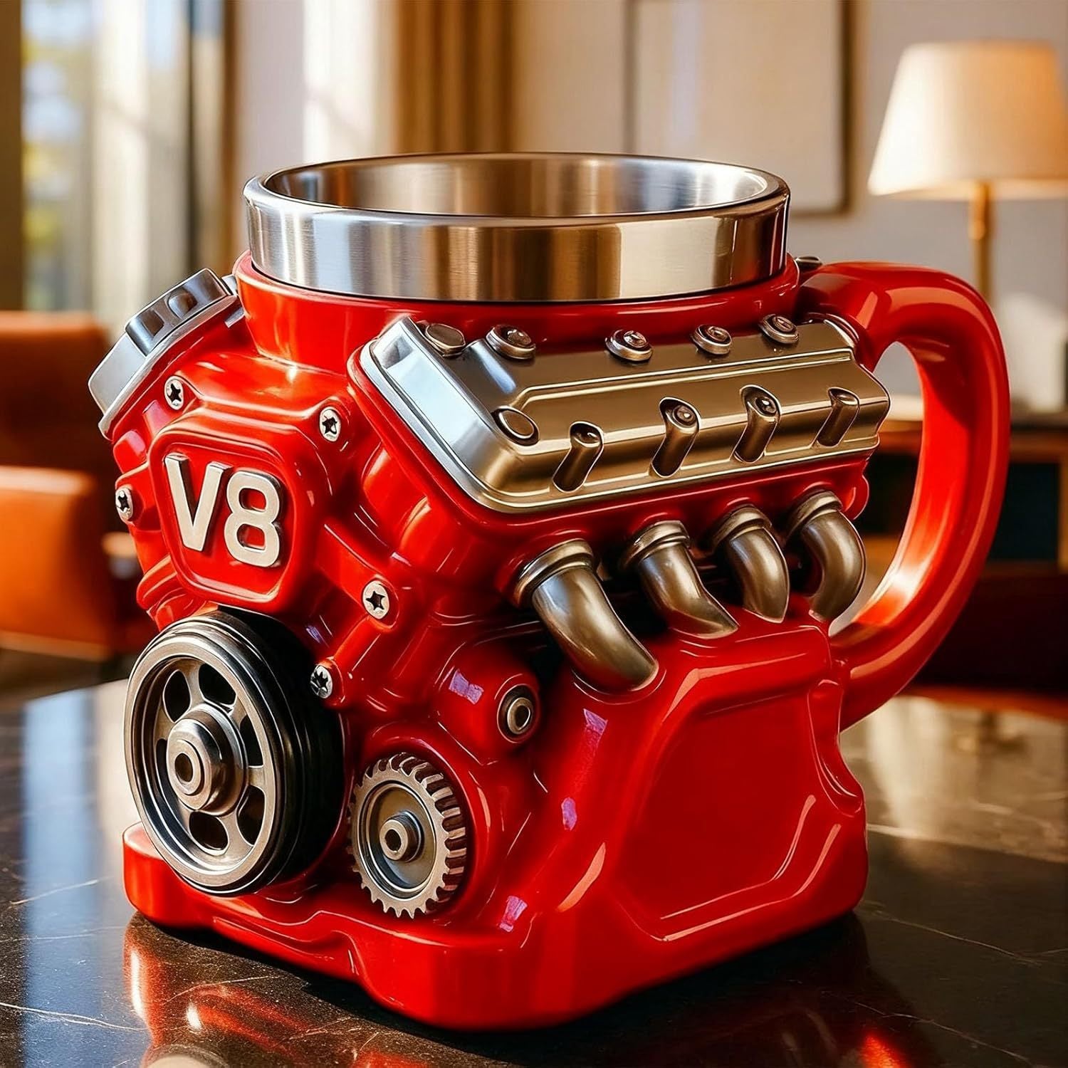 Red V8 Engine Mug / 🚗🏁Every engine tells a story. Which one is yours?
