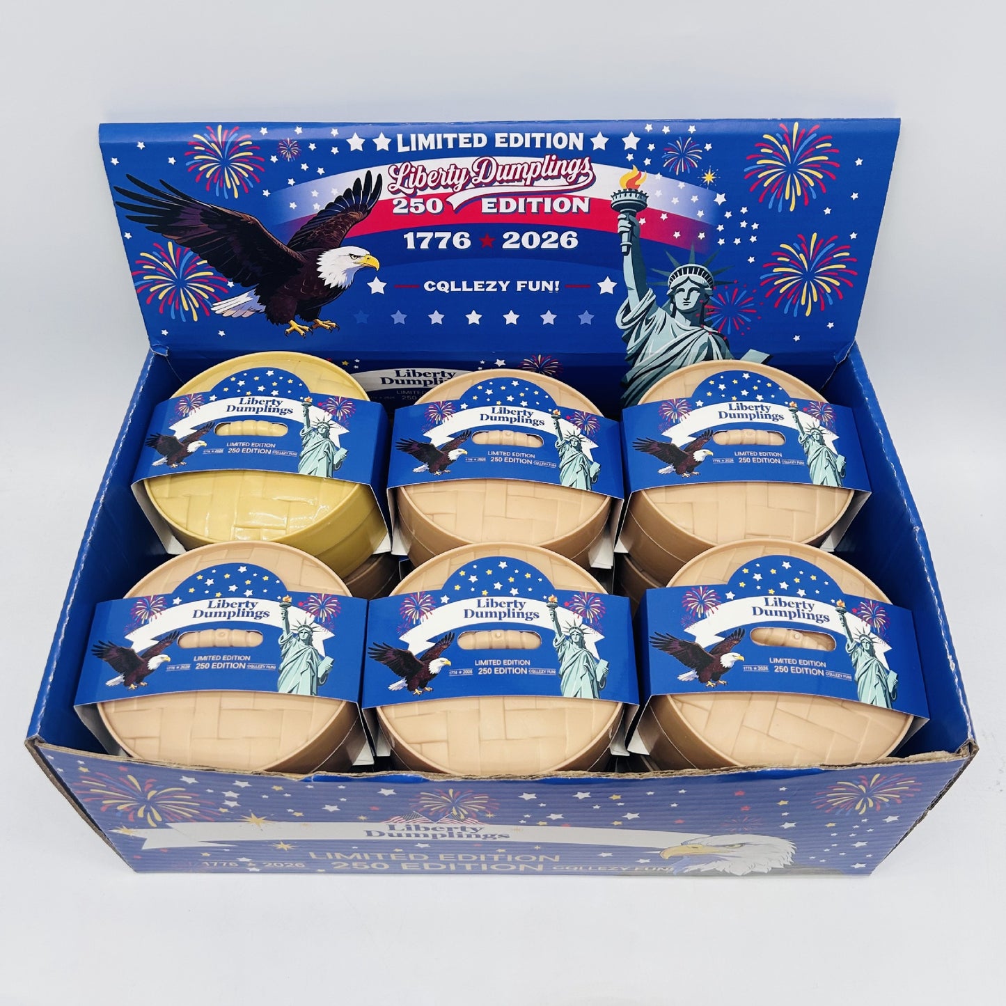 📦Limited Stock • Restock Takes Time⏰Patriotic Dumpling Squishy – USA 250 Edition