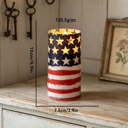 🔥 2026 Hot Sale - 🇺🇸 3-Piece Patriotic Flameless Candle Set – Perfect 4th of July & Summer Home Decor 🕯️🇺🇸