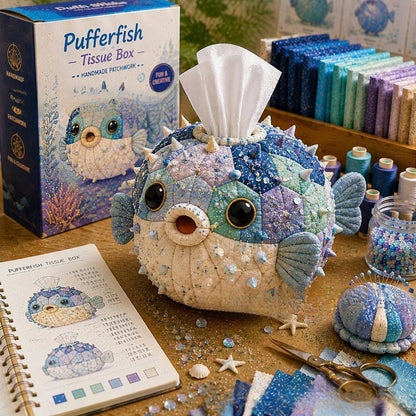 🧵 Quilted sea Animal Tissue Box DIY Kit💖