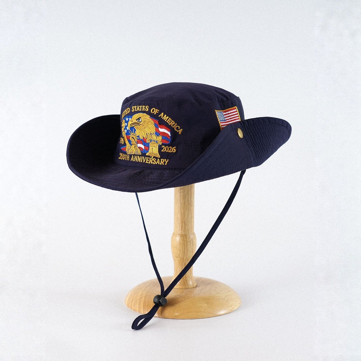 🎊America 250th Anniversary Boonie Hat – Patriotic Eagle Embroidery | Wide Brim Sun Hat for Outdoor & Patriotic Events