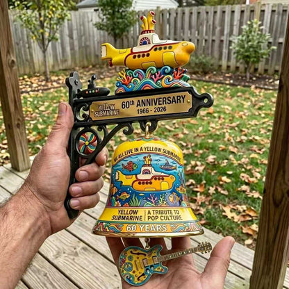 Yellow Submarine 60th Anniversary Decorative Doorbell | The Beatles Pop Culture Wall Bell Ornament
