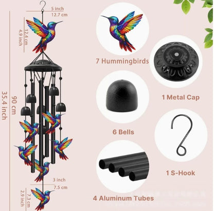 Cardinal Memorial Wind Chime Hanging Ornament for Garden and Patio