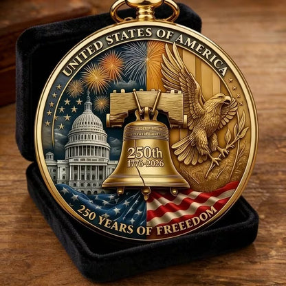 Declaration of Independence 250th Anniversary Commemorative Pocket Watch
