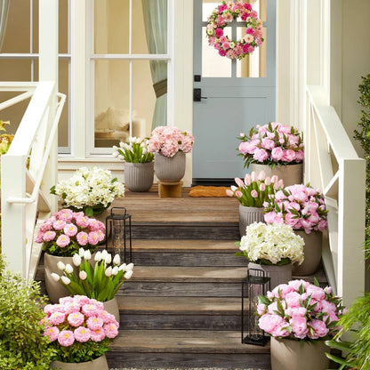 💥Last Day 75% OFF💐Artificial Outdoor Hydrangea Flowers - UV resistant, Waterproof, Windproof