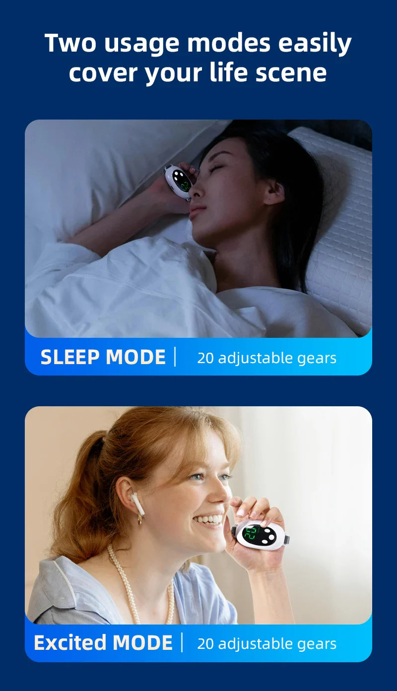 Last Day: 60% Off 😴🛌 Calming Sleep Aid Massager for Better Rest & Relaxation | 20 Intensity Levels for All Ages