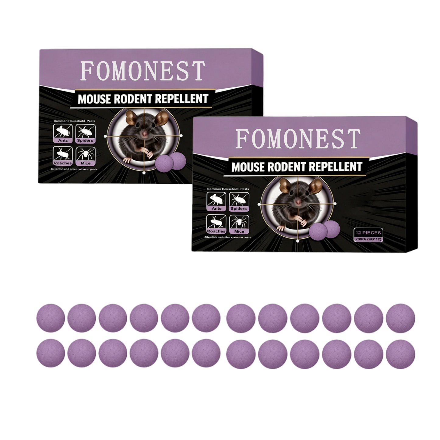 🐭 12-Pack Rodent Repellent Balls, Effective Pest Control Solution