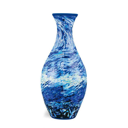 3D Flower Vase Puzzle with Curved Interlocking Pieces