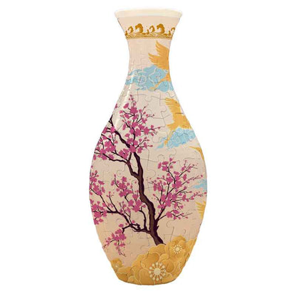3D Flower Vase Puzzle with Curved Interlocking Pieces
