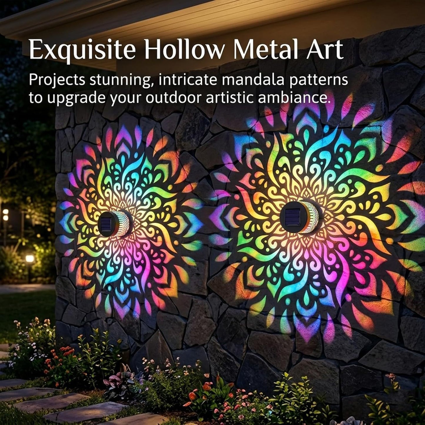 📢📢50% OFF !!!⏰Solar-Powered Mandala Projector Light