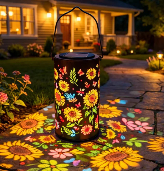 🔥LAST DAY - 70% OFF🎁-🌞Colorful Sunflower Glow Solar Garden Lantern
