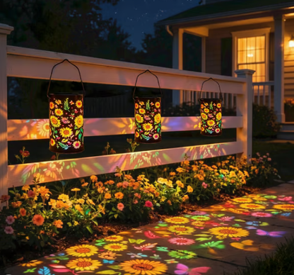 🔥LAST DAY - 70% OFF🎁-🌞Colorful Sunflower Glow Solar Garden Lantern
